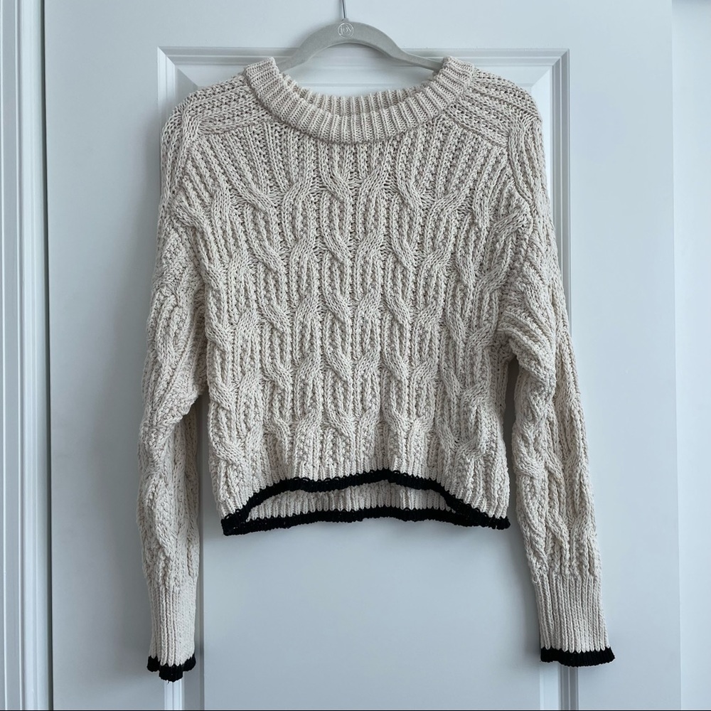 Zara Chunky Knit Sweater cream size S